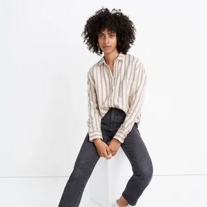Madewell Flannel Sunday Shirt in Claxton Stripe